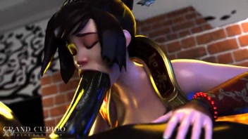 Mei's Steamy Interracial Blowjob Adventure!