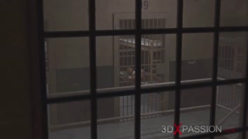 Harley Quinn's Steamy Strapon Play with Sexy Prison Officer!