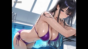 Hentai - Lots of sex&comma; girl with huge breasts