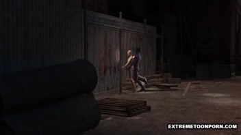 Shaved 3D Toon Babe Gets Fucked Hard by a Monster