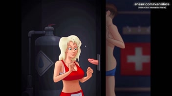 Glory hole hot blonde blowjob l My sexiest gameplay moments l Summertime Saga&lbrack;v018&rsqb; l Part 8