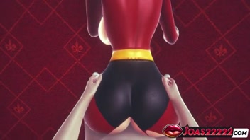 Helen Parr's Hot Incredibles Action: Big Tits, Ass & Massive Cumshot!
