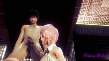 Fantasy XIII Hentai 3D - Claire Farron Handjob&comma; blowjob and fucked with creampie - Anime Manga Cartoon Japanese Porn