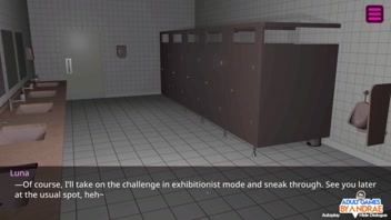 EP19&colon; Exhibitionist Luna Fucks Her Loyal Fan in the Washroom Again - Female Anchor Next Door