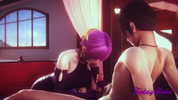 LOL KDA Hentai - Evelyn Hard sex - Leage of Legend Japanese manga anime porn