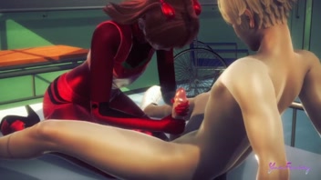 Evangelion Yaoi - Do you want to see how this Asuka Femboy pleases his boy&quest;