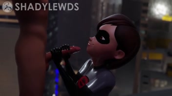 Helen Parr Rooftop Handjob &lpar;Grey Suit&rpar;