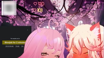 el xox and MizzPeachy Make Each Other Cum on Stream